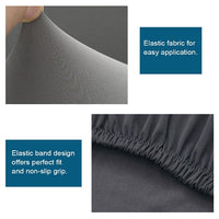 Dark Navy Abstract Curved Stripe Dining Chair Cover