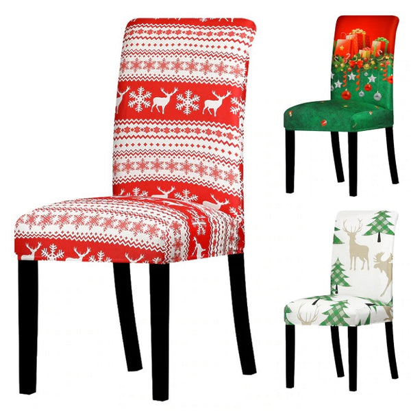 Winter Holiday Christmas Dining Chair Covers Decorzee