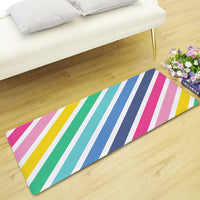 Multi-Color Rainbow Print Floor Runner Mat