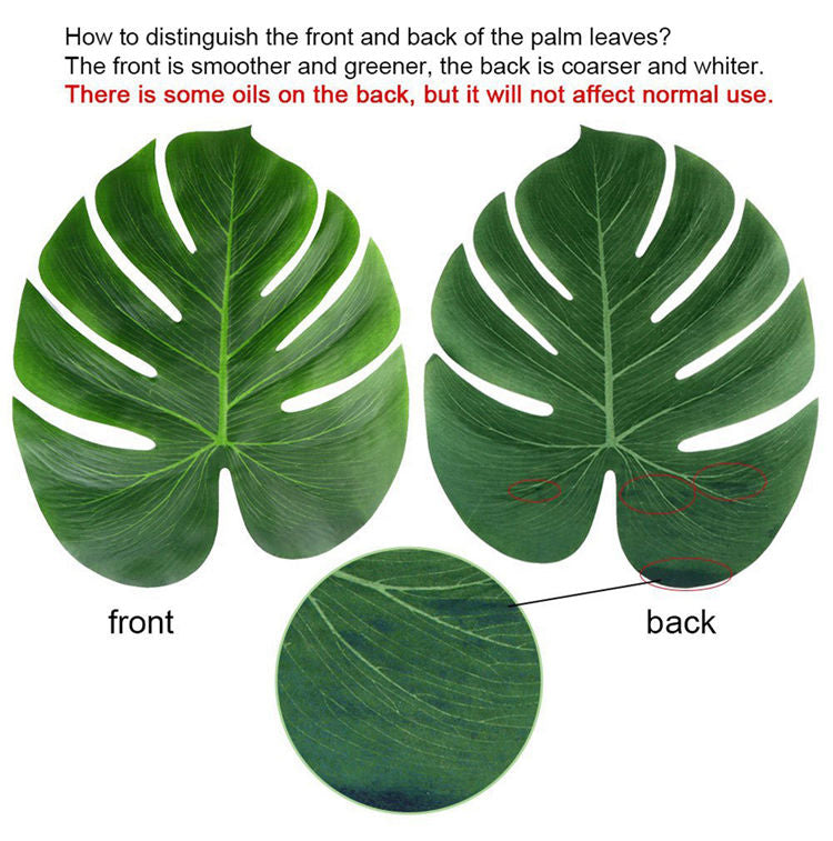 12-Piece Decorative Artificial Palm Leaves