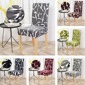Abstract Crack Pattern Dining Room Chair Cover