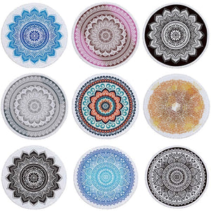 Round Bohemian Mandala Print Beach Towel