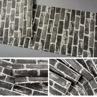 Multi-Color Vinyl Rustic Faux Brick Wallpaper