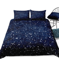 2/3-Piece Blue Space Star Constellation Print Duvet Cover Set