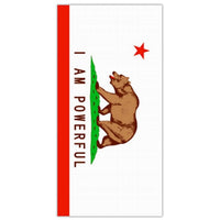 I Am Powerful California Flag Beach Towel