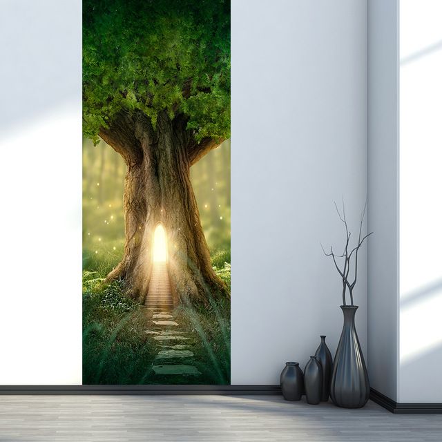 Magical Fantasy Troll Tree 3D Door Mural Sticker