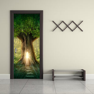 Magical Fantasy Troll Tree 3D Door Mural Sticker