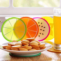 7-Piece Silicone Fruit Slice Drink Coaster Set