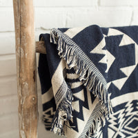 Geometric Knitted Native Aztec Sofa Throw Cover Blanket