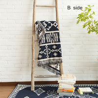 Geometric Knitted Native Aztec Sofa Throw Cover Blanket