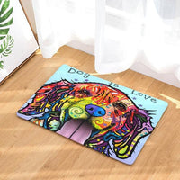 Colorful Graffiti Dog Print Door / Floor Mat Rug