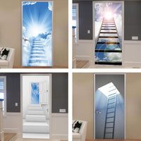 Stairway To Heaven Sky Ladder Door Mural Sticker