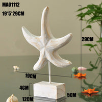 Wood Mediterranean Sea Life Sculpture