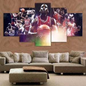 5-Piece Michael Jordan Chicago Bulls Legend Canvas Wall Art