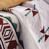 Knitted Southwestern Navaho Sofa Throw Cover Blanket