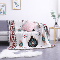 Knitted Southwestern Navaho Sofa Throw Cover Blanket