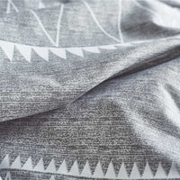 Gray 2/3-Piece Geometric Stripe Pattern Duvet Cover Set