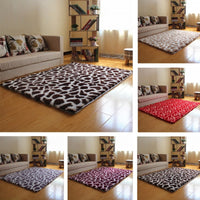 Plush Shaggy Leopard Print Area Rug Floor Mat