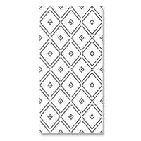 Black & White Nordic Geometric Rhombus Pattern Wallpaper