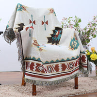 Knitted Southwestern Navaho Sofa Throw Cover Blanket