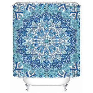 Bohemian Mandala Kaleidoscope Bathroom Shower Curtain
