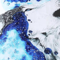 3-Piece Calling The Moon by Scandy Girl Wolf Duvet Set