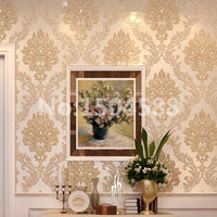 Vintage Multi-Color Diamond Floral Damask Pattern Wallpaper