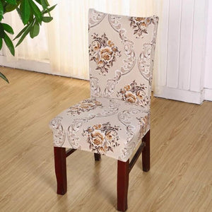 Vintage Floral Damask Elastic Dining Chair Cover