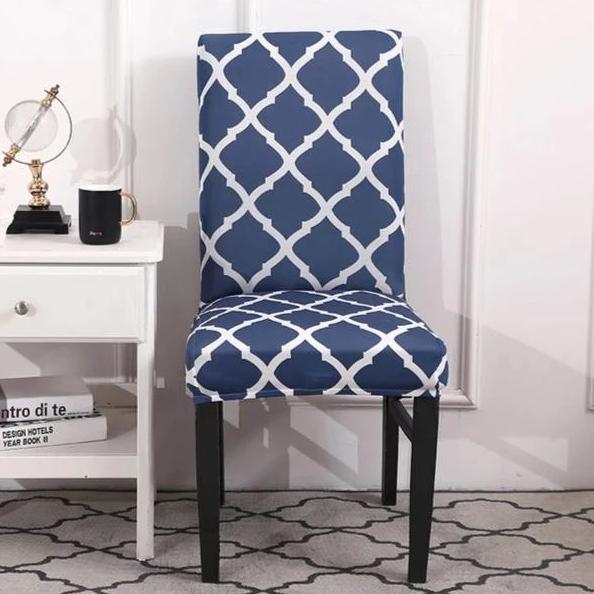 Quarterfoil Lattice Pattern Dining Chair Cover