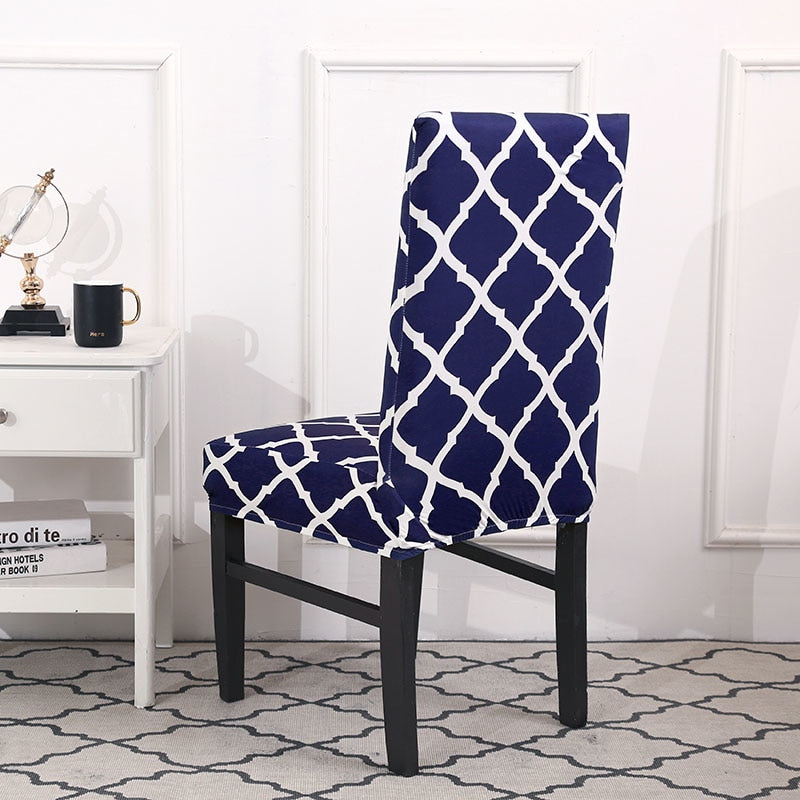 Quarterfoil Lattice Pattern Dining Chair Cover