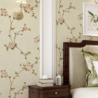 Embossed 3D Victorian Floral Pattern Wallpaper