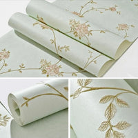 Embossed 3D Victorian Floral Pattern Wallpaper