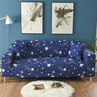 Blue Shooting Star Pattern Sofa Couch Cover