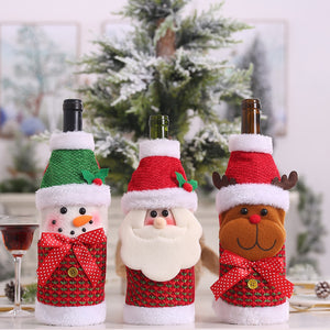 Decorative Christmas Wine Bottle Cover Bag