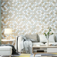 Multi-Color Mosaic Scale Pattern Wallpaper