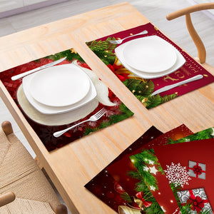 Classic Merry Christmas Print Table Placemat