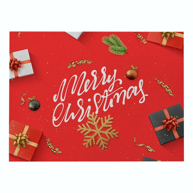Classic Merry Christmas Print Table Placemat