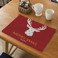 Red Merry Christmas Print Table Placemat