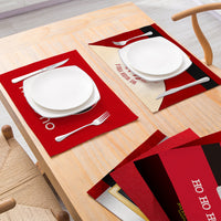 Red Merry Christmas Print Table Placemat