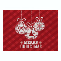 Red Merry Christmas Print Table Placemat