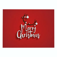 Red Merry Christmas Print Table Placemat