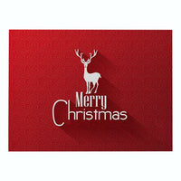 Red Merry Christmas Print Table Placemat