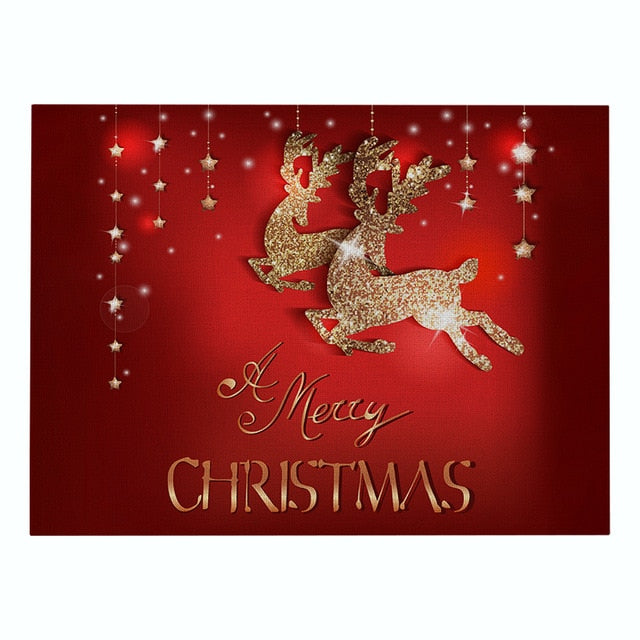 Red Merry Christmas Print Table Placemat