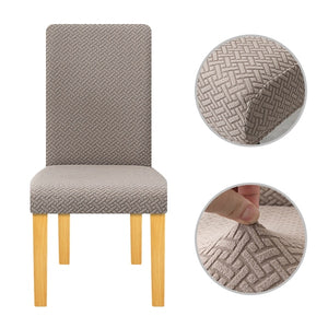 Textured Herringbone Polar Fleece Dining Chair Cover