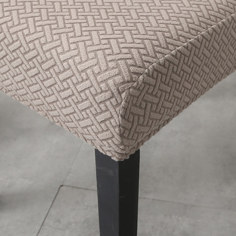 Textured Herringbone Polar Fleece Dining Chair Cover