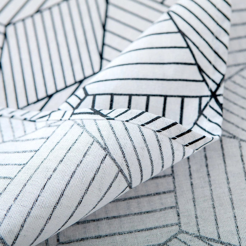 Striped Octagon Geometric Cotton Linen Tablecloth