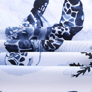 White / Blue 3-Piece Ocean Sea Turtle Print Duvet Cover Set