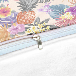Pastel 2/3-Piece Tropical Floral Print Duvet Cover Set