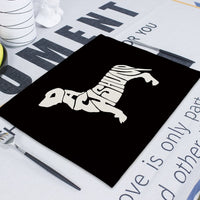 Black & White Dachshund Dog Print Table Placemat