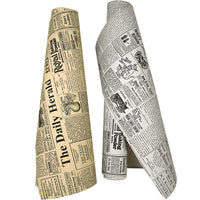 Black & White Vintage Retro Newspaper Print Wallpaper